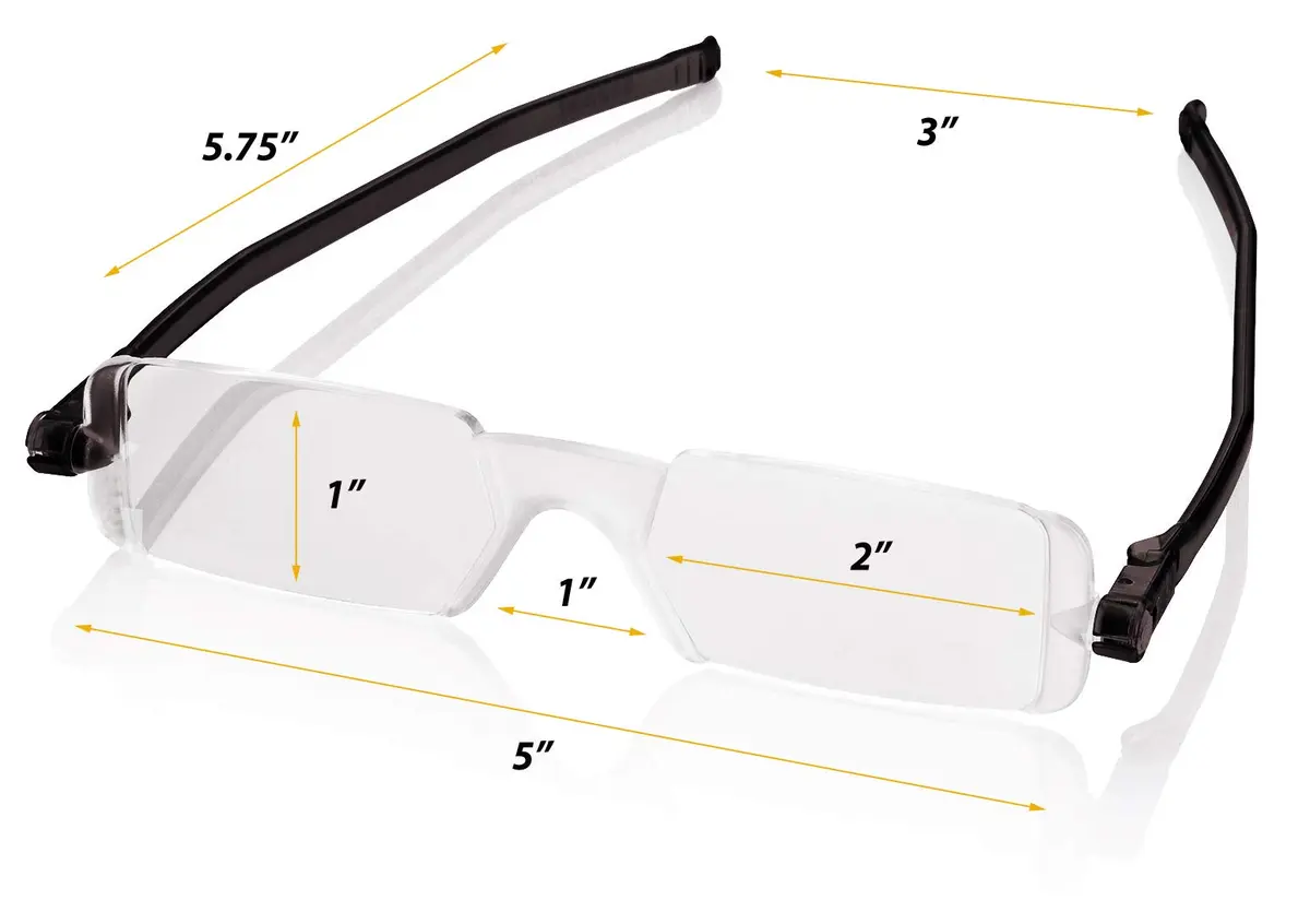 Nannini 7502 Compact One Optics 2.0 Temples Reading Glass (Crystal) | Ultra-thin foldable unisex eyewear - view 7