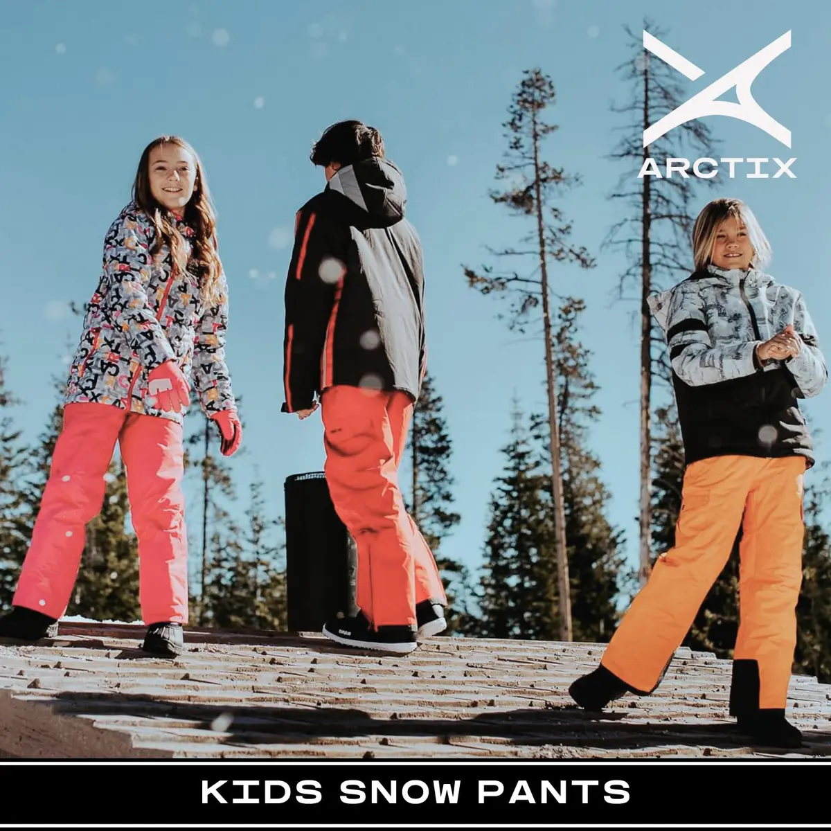 Arctix Kids Snow Pants with Reinforced Knees and Seat, Black, Medium | All-Weather Winter Gear for Boys in India - view 2
