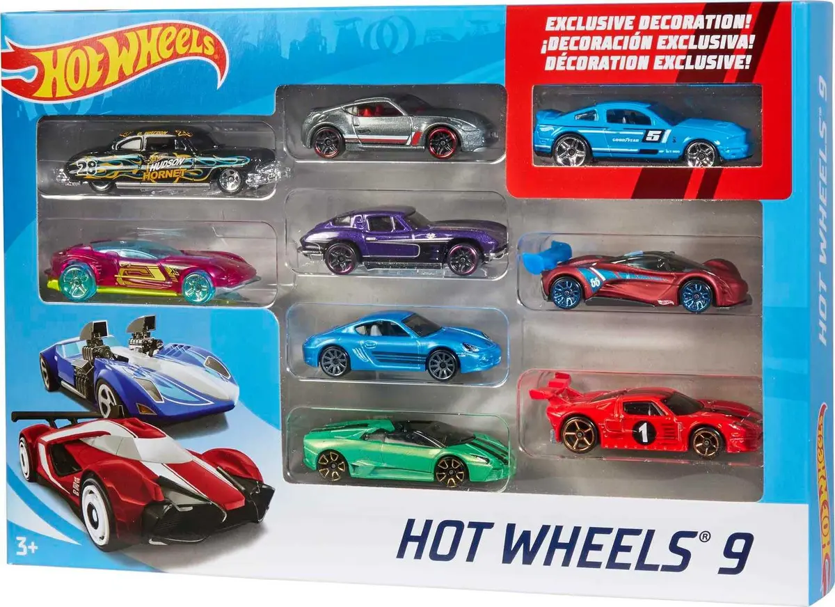 Hot Wheels Toy Cars 9-Pack | 1:64 Scale Vehicles with 1 Exclusive for Kids & Collectors - view 6