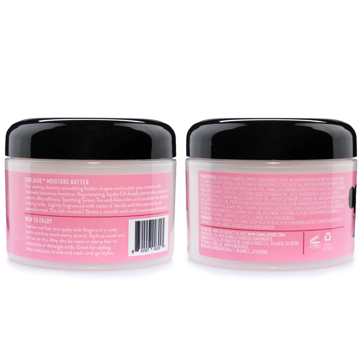 Camille Rose Curlaide Moisture Butter Curl Cream 240ml (8 Fl Oz) | Hydrates & Defines Curls - view 2