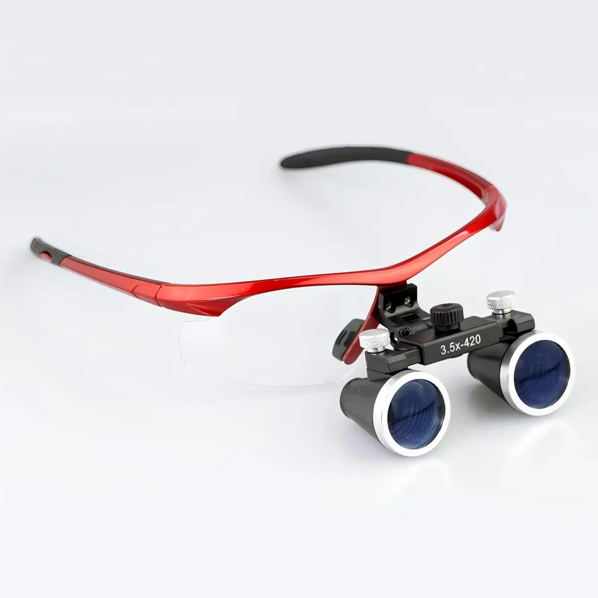 SMEDENT Dental Surgical Loupe 3.5X Working Distance 420mm Burgundy Sport Frame | Professional Magnifier for Dentists - view 2