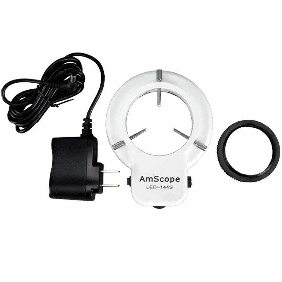 AmScope LED-144S LED Adjustable Microscope Ring Light with 48mm Adapter | 144 Bright White LEDs - main product image