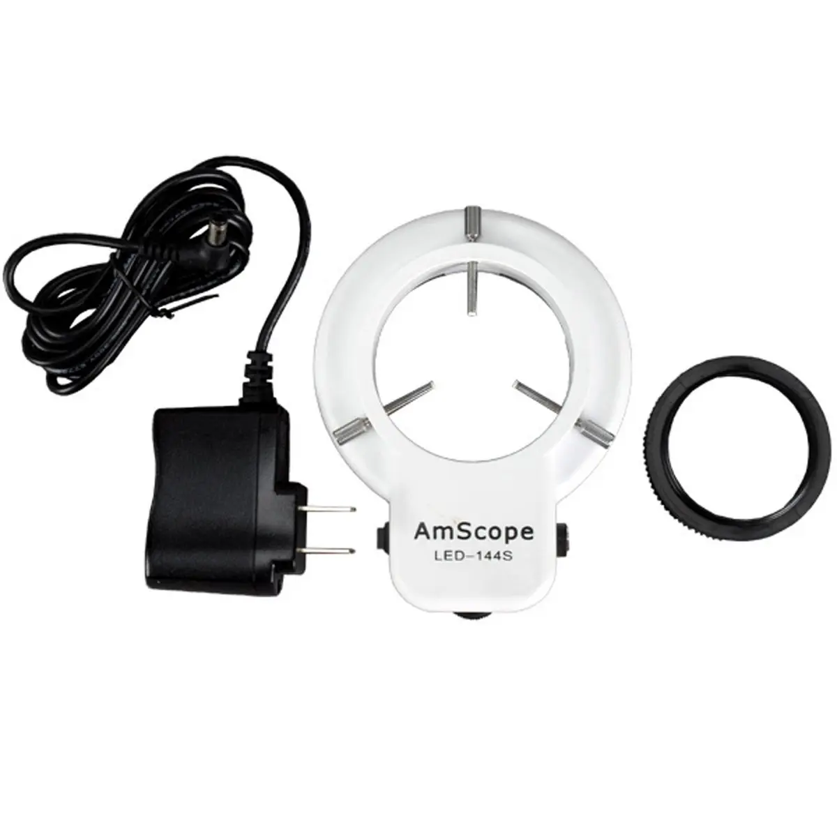 AmScope LED-144S LED Adjustable Microscope Ring Light with 48mm Adapter | 144 Bright White LEDs - view 4