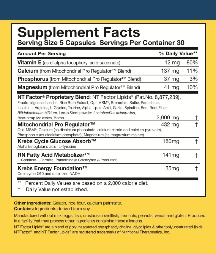 Researched Nutritionals ATP Supplements for Cellular Health & Energy Support - ATP Fuel - Vitamin E, CoQ10 & NADH to Promote Mental Clarity & Healthy Mitochondria (150 Capsules) - view 6