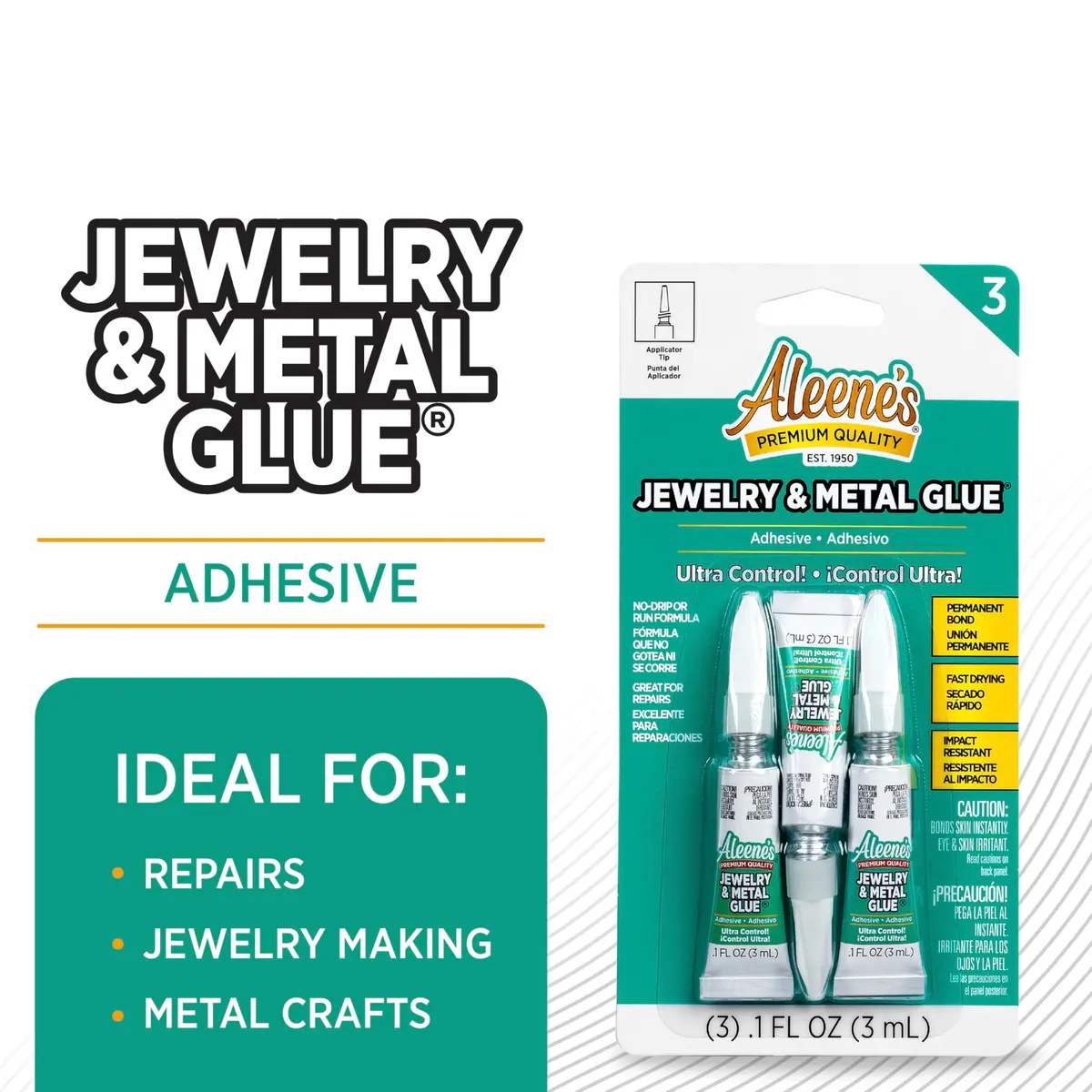 Aleene's Jewelry & Metal Glue 0.1oz | Strong Waterproof Bond for Jewelry & Crafts - view 2