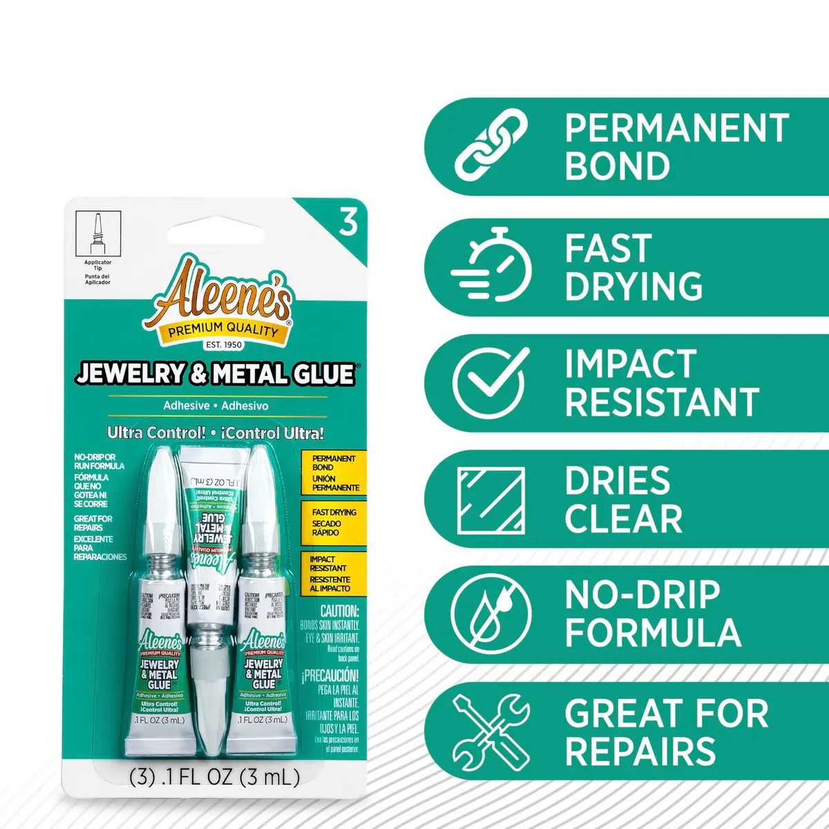 Aleene's Jewelry & Metal Glue 0.1oz | Strong Waterproof Bond for Jewelry & Crafts - view 3