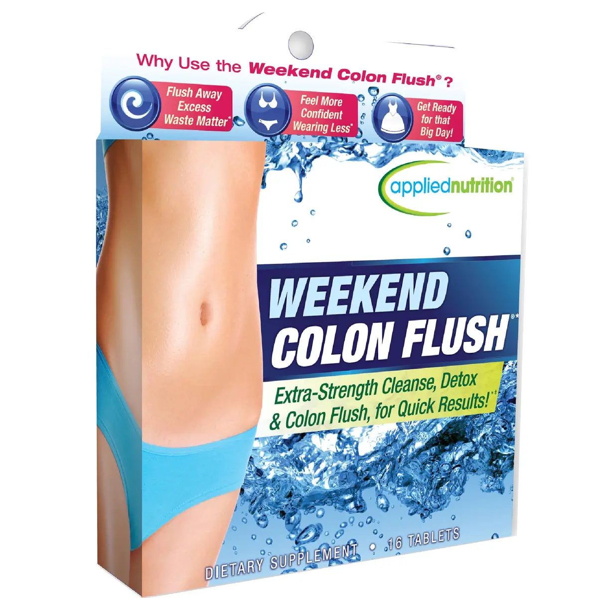 Applied Nutrition Weekend Colon Flush 3-Day Digestive Reset Tablets | Supports Regularity & Detoxification - main product image