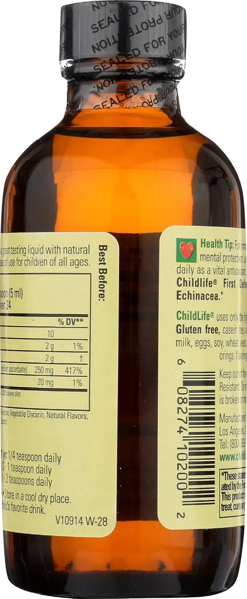 ChildLife Essentials Liquid Vitamin C 4 Fl Oz | Natural Orange Flavor for Kids, Immune Support - view 5