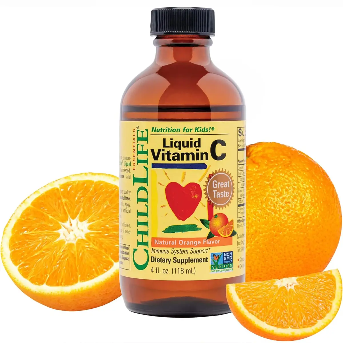 ChildLife Essentials Liquid Vitamin C 4 Fl Oz | Natural Orange Flavor for Kids, Immune Support - main product image