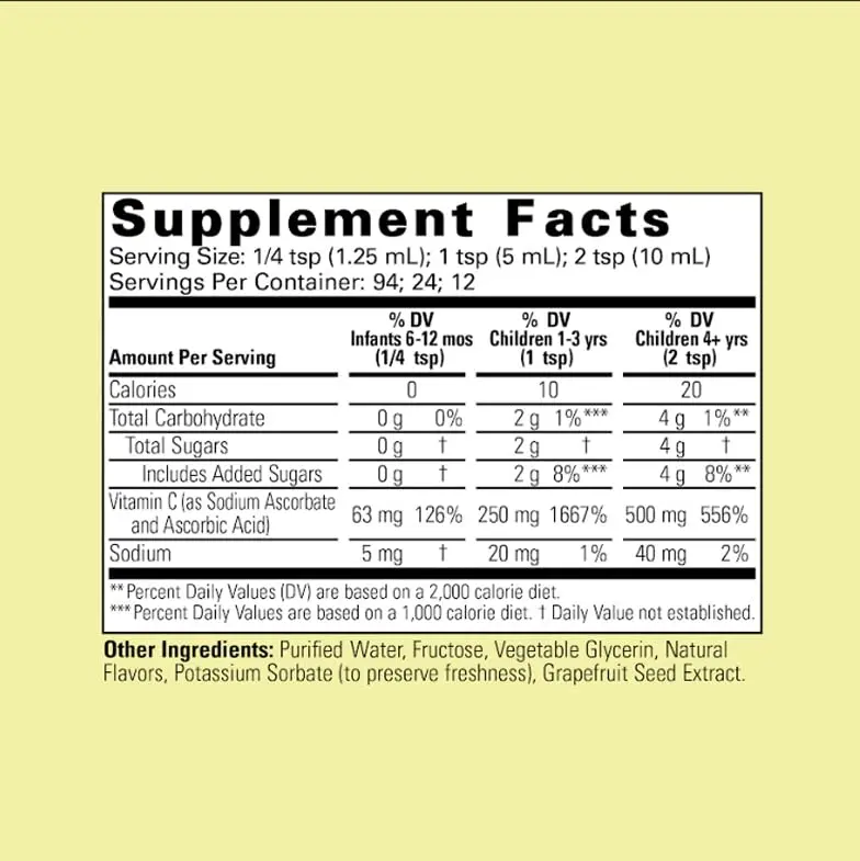 ChildLife Essentials Liquid Vitamin C 4 Fl Oz | Natural Orange Flavor for Kids, Immune Support - view 2