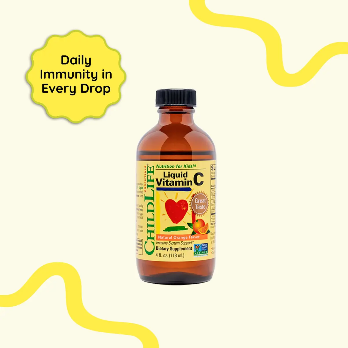 ChildLife Essentials Liquid Vitamin C 4 Fl Oz | Natural Orange Flavor for Kids, Immune Support - view 4