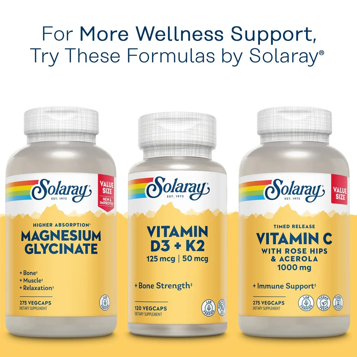 SOLARAY Mega Vitamin B-Stress Time Release, 120 VegCaps | Supports Energy & Immunity - view 7