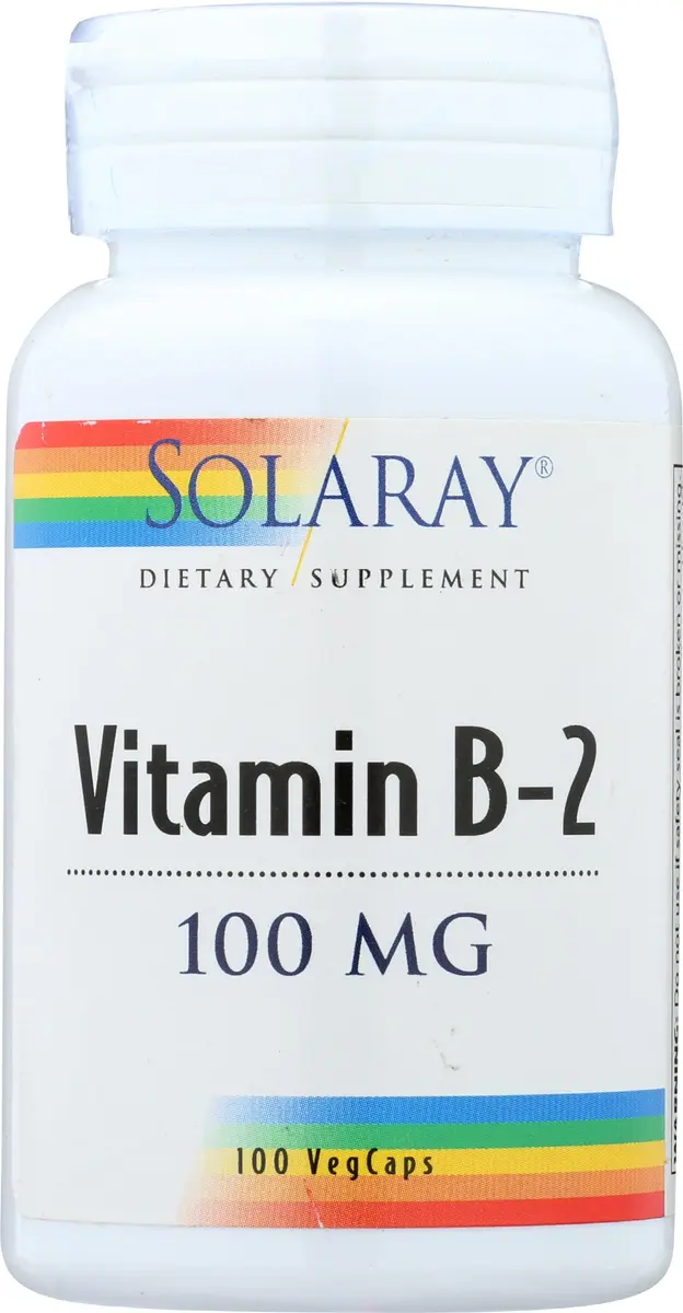 SOLARAY Vitamin B2 Supplement 100 mg | Supports Energy & Nervous System | 100 Veg Capsules - view 4