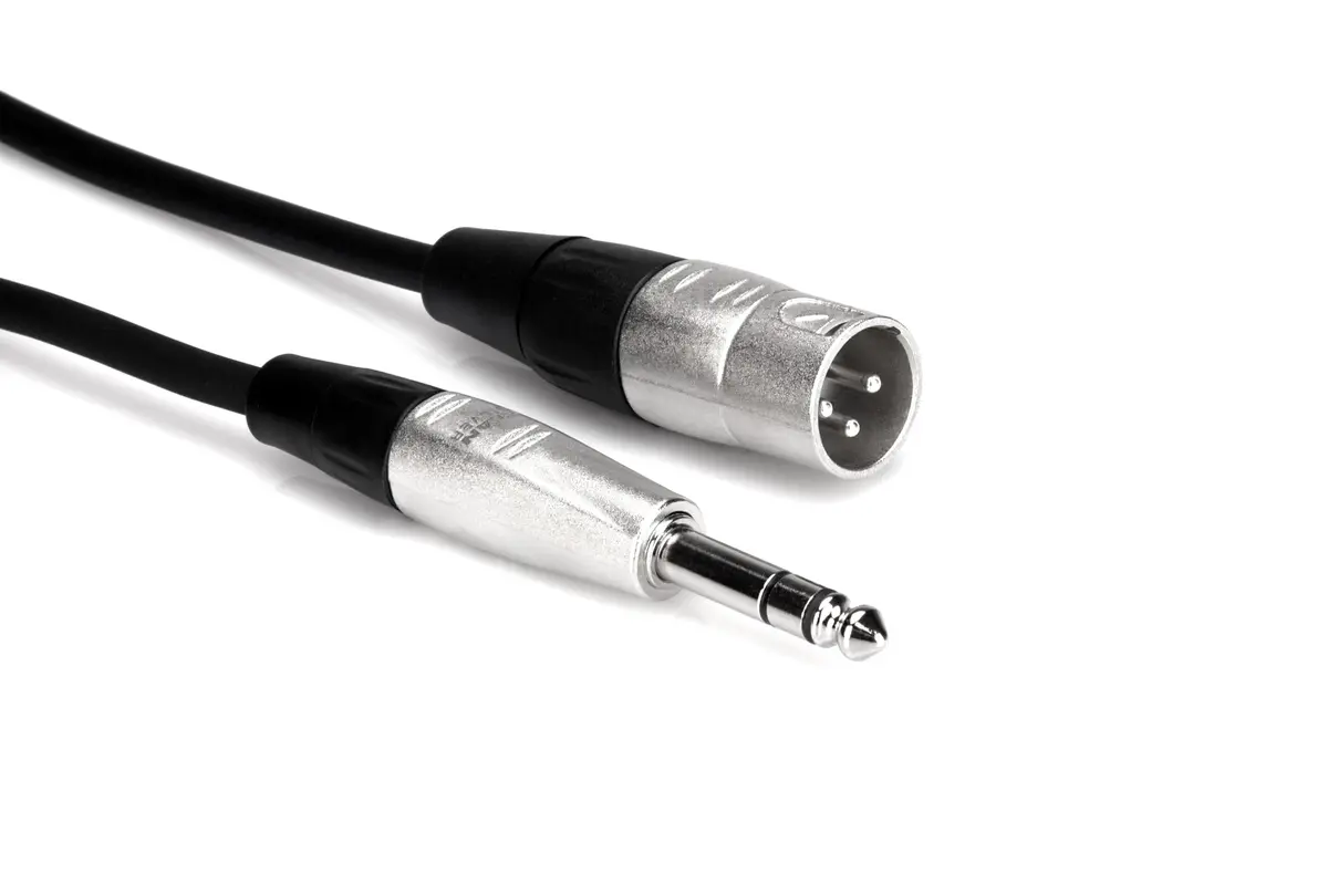 Hosa HSX-005 Pro Balanced Interconnect, REAN 1/4 Inch TRS to XLR3, 5 Feet | Studio-Grade Audio Cable for Live & Recording - view 2