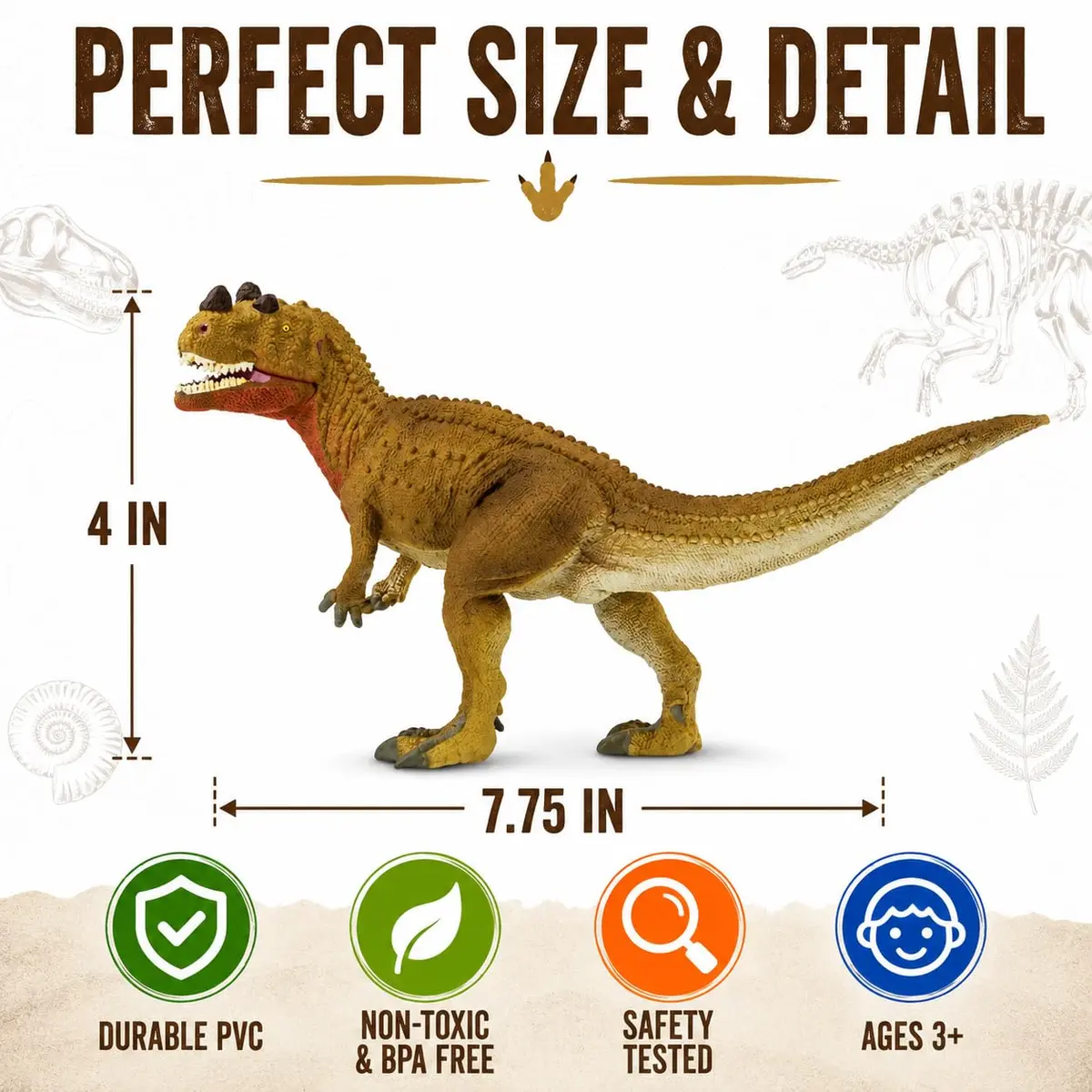 Safari Ltd. Ceratosaurus Figurine - Detailed 7.75" Dinosaur Figure for Kids 3+ | Educational Dinosaur Toy - view 2