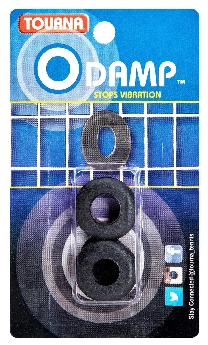 Tourna Sampras Vibration Dampener Black | Tennis Racquet Shock Absorber for Pro Players (4-Pack) - main product image