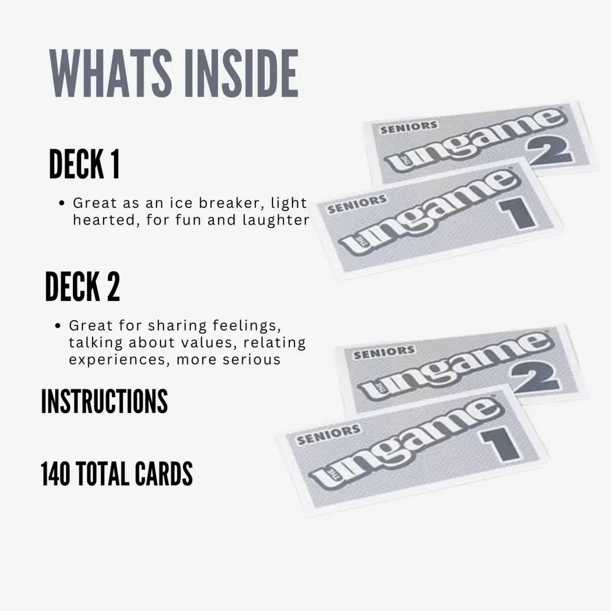 TaliCor Seniors Edition UNGAME - 140 Cards | Non-Competitive Card Game for Ages 55+ - view 5