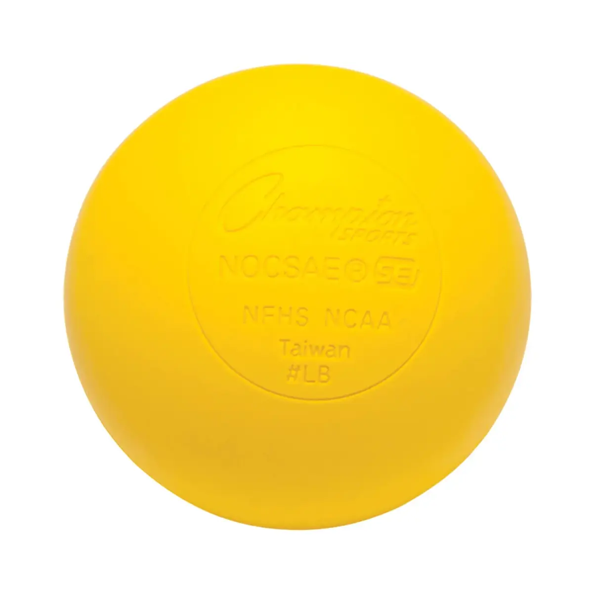 Champion Sports Official Lacrosse Balls - Yellow, 1-Pack (2.5 inch Diameter) | NCAA, NFHS, SEI Certified - main product image