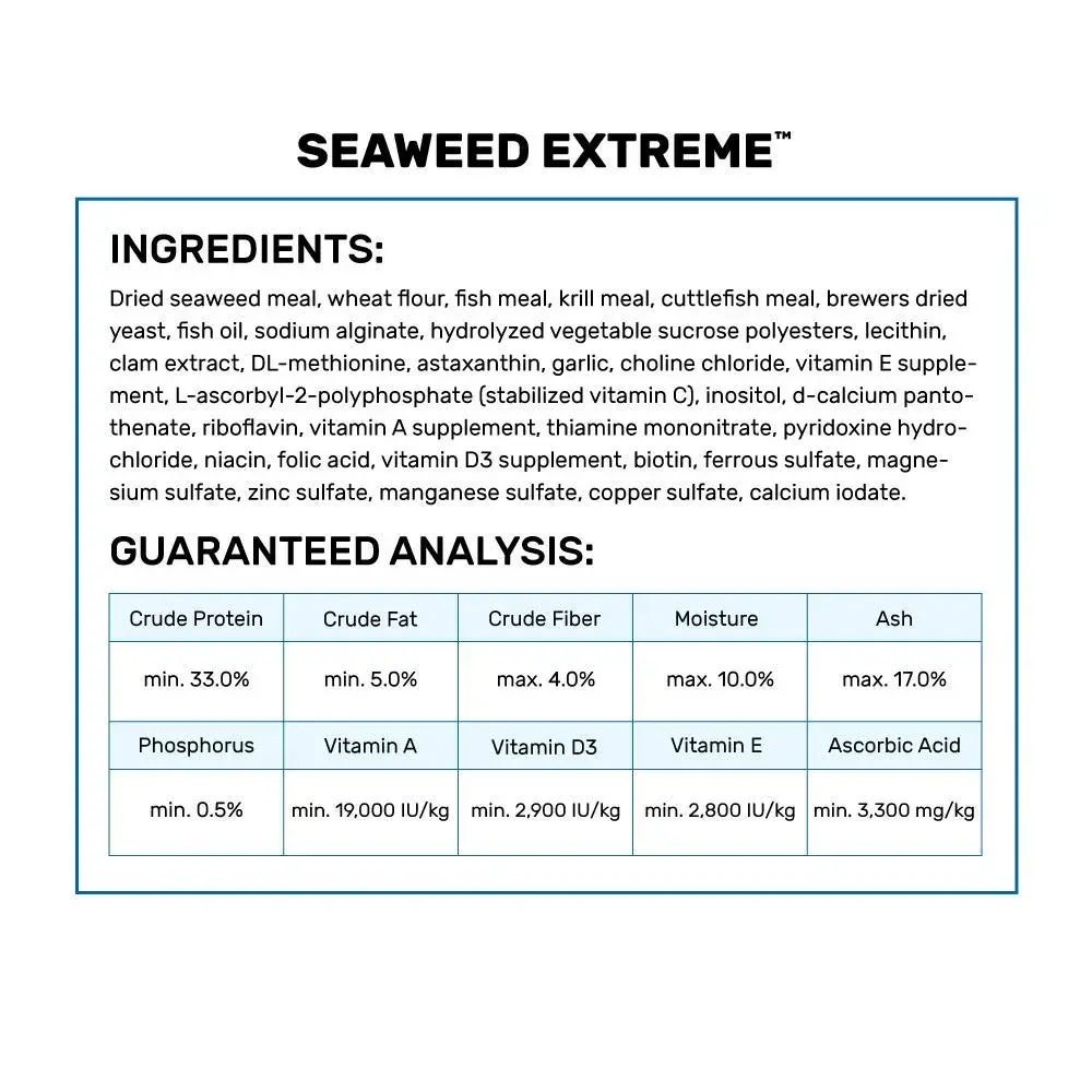 Hikari Seaweed Extreme Floating Pellets for Marine Herbivores 45g (1.58oz) | Promotes Growth & Immunity - view 3