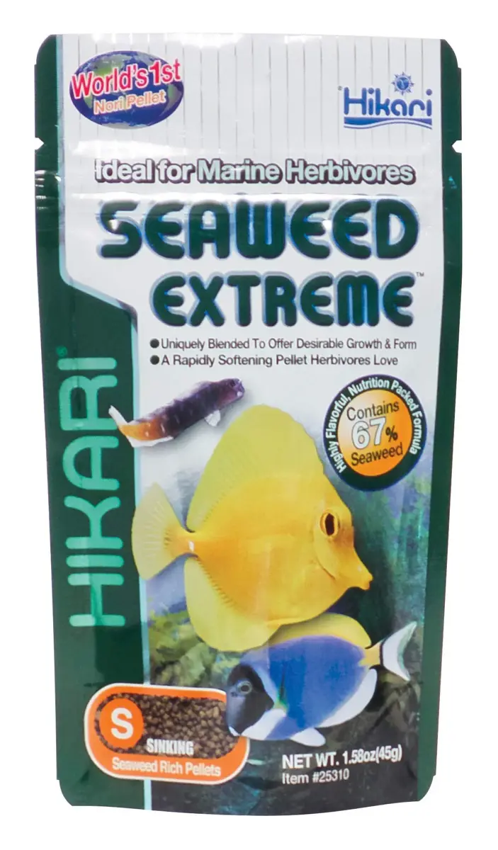 Hikari Seaweed Extreme Floating Pellets for Marine Herbivores 45g (1.58oz) | Promotes Growth & Immunity - main product image