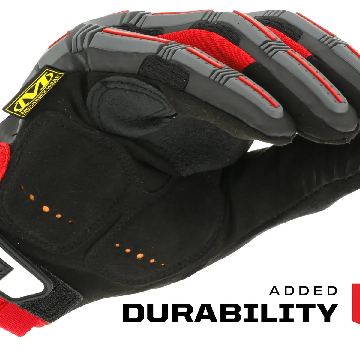 Mechanix Wear M-Pact Impact Resistant Work Gloves - Small - Red/Black | Impact & Vibration Damping - view 5