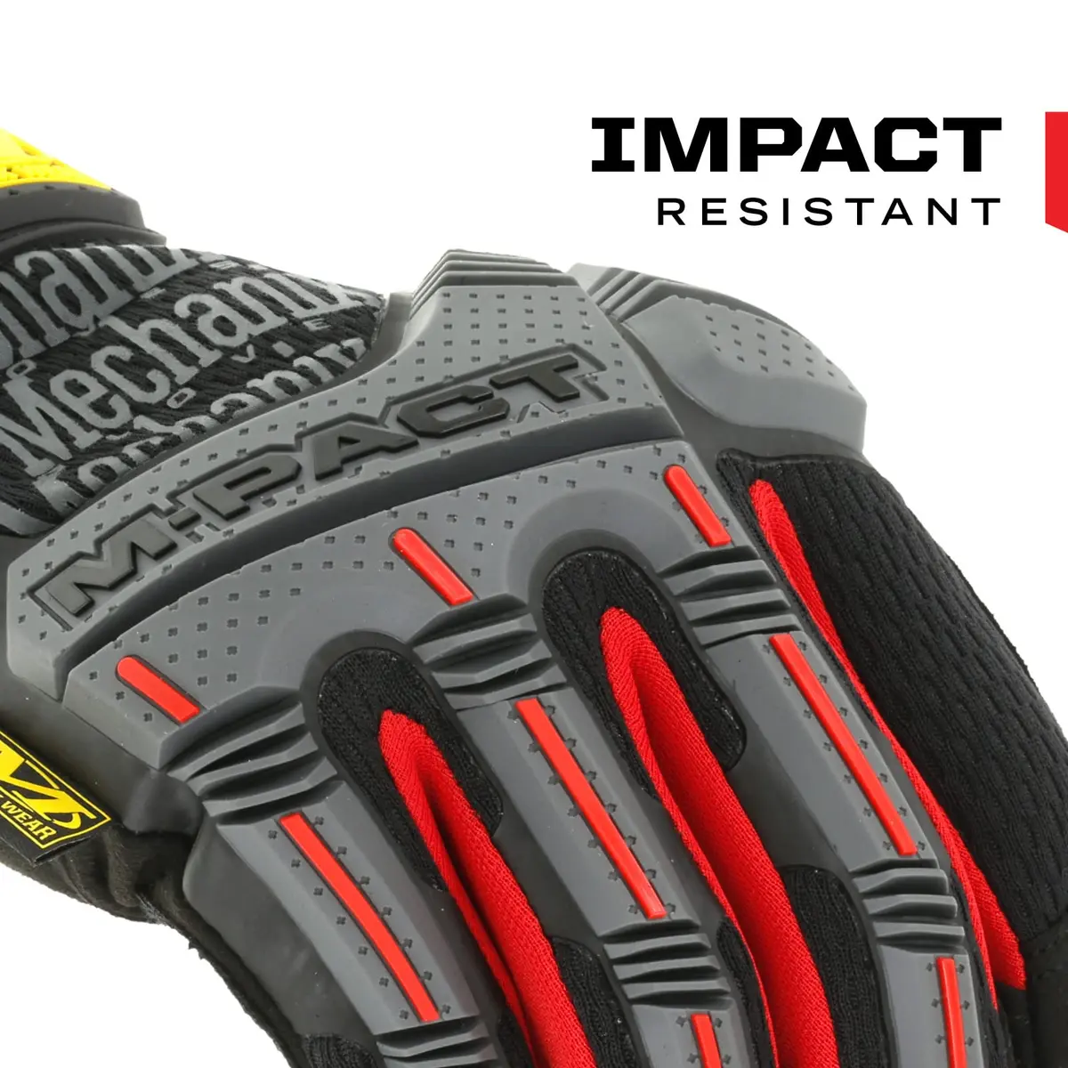 Mechanix Wear M-Pact Impact Resistant Work Gloves - Small - Red/Black | Impact & Vibration Damping - view 3