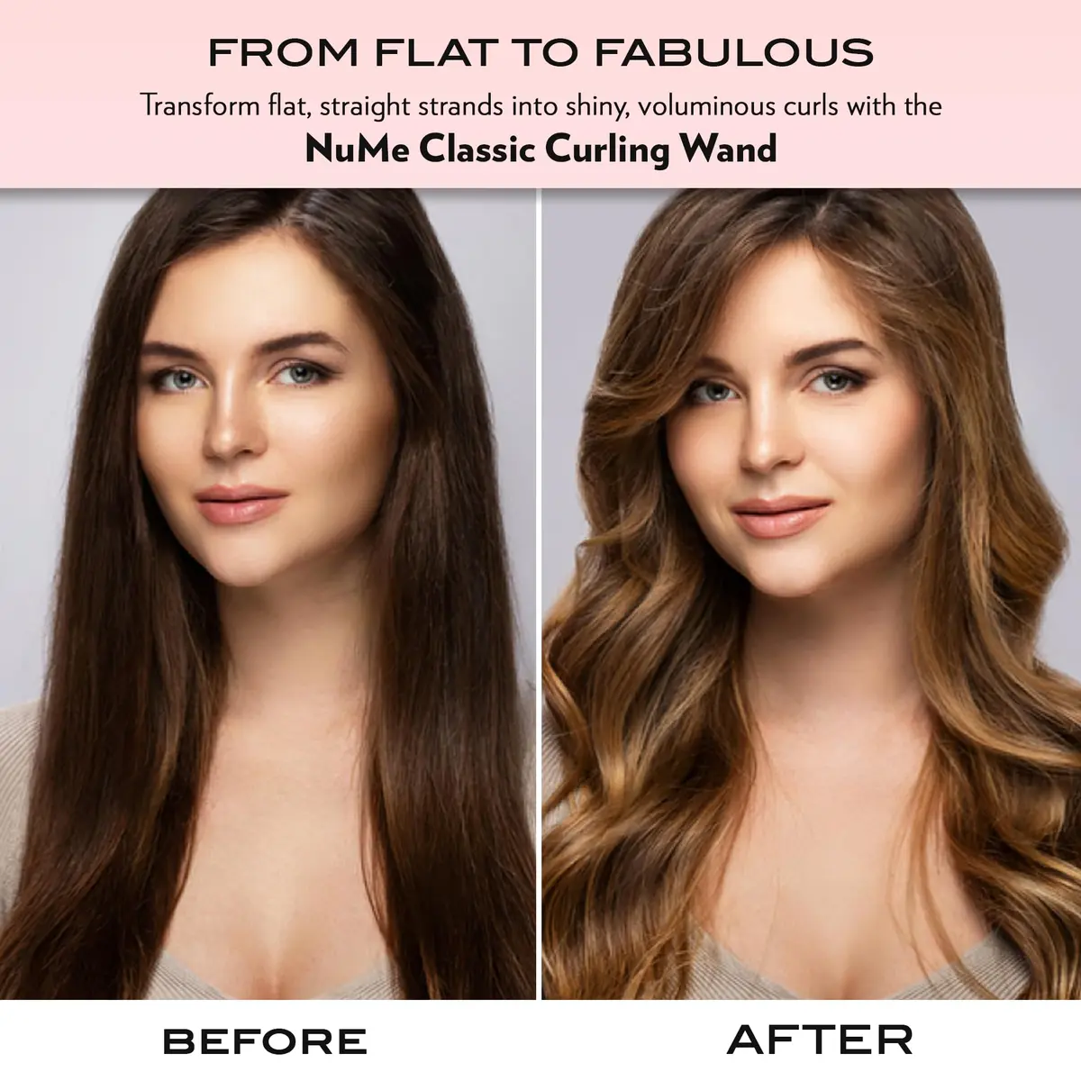 NuMe Classic Ceramic Curling Wand - Tourmaline 1.25 Inch Barrel Hair Curler, Negative Ion Conditioning, Far Infrared Heat - All Hair Types - Black - view 4