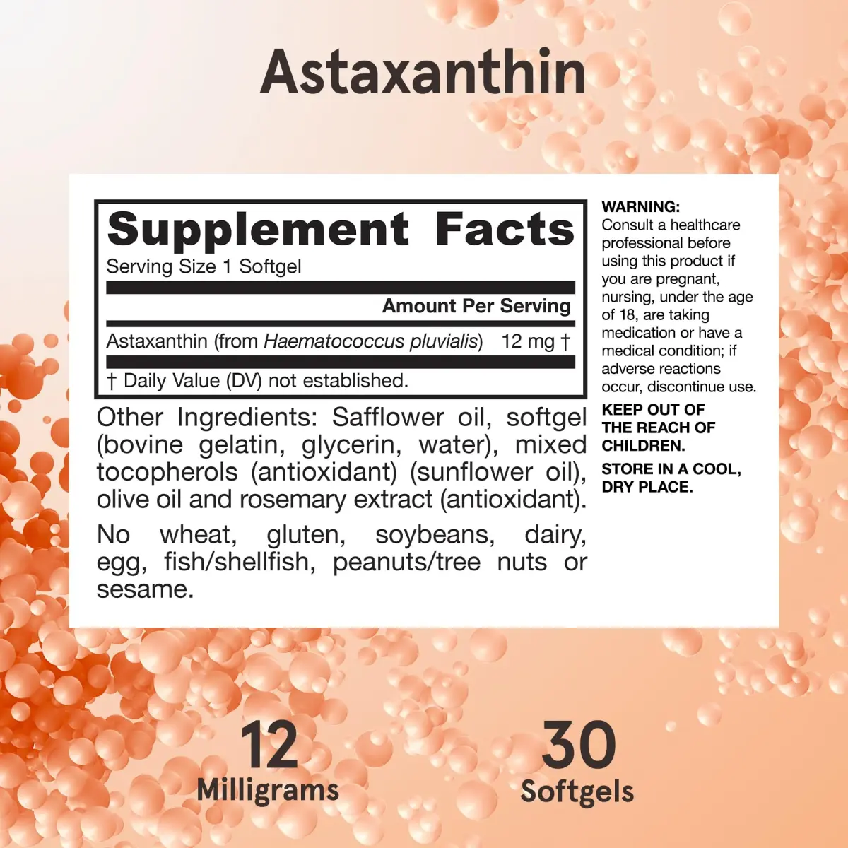 Jarrow Formulas Astaxanthin 12 mg Softgels (30 Count) | Antioxidant Support for Immune and Eye Health - view 6