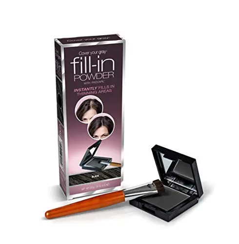 Cover Your Gray Fill In Powder - Black | Tinted Thinning Hair Solution, Sweat & Rain Proof (0.24 Oz) - main product image