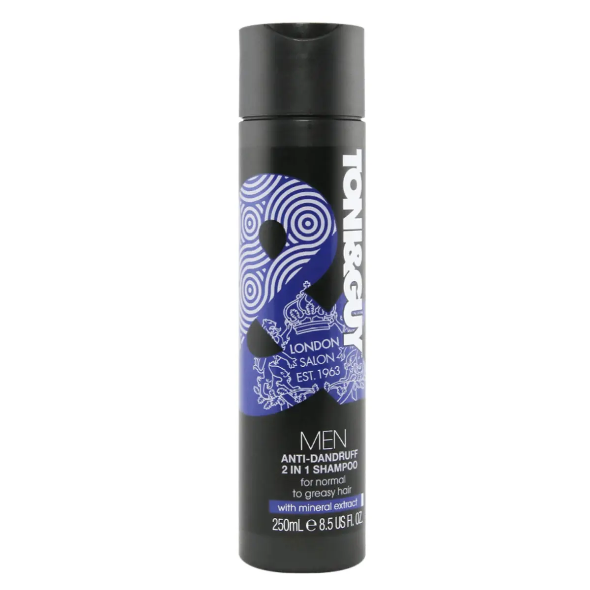 TONI&GUY Men 2 In 1 Anti-Dandruff Shampoo & Conditioner 250ml | Cleansing & Dandruff Relief - main product image