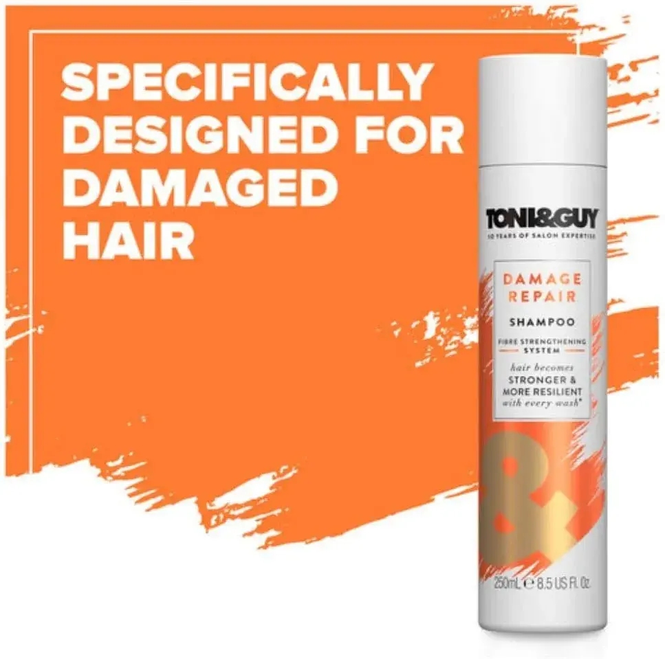 TONI&GUY Cleanse Shampoo for Damaged Hair 250ml (8.5 Fl Oz) | Strengthens Hair Fiber - view 4