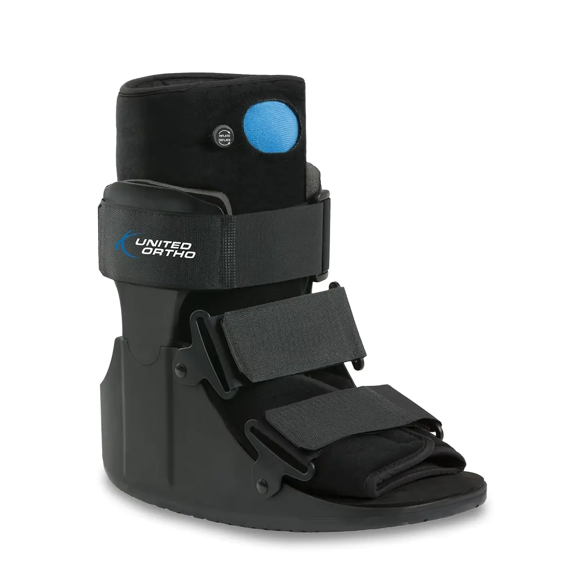 United Ortho Short Air Cam Walker Fracture Boot Small Black | Supports ankle & foot recovery - main product image