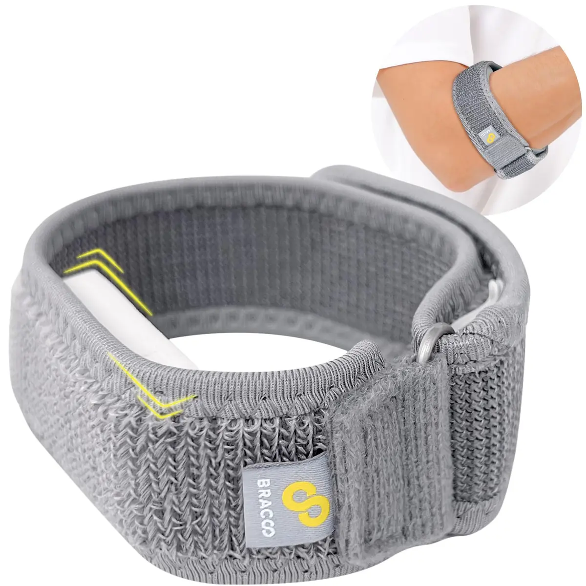 Bracoo Tennis Elbow Brace for Men and Women | Adjustable Forearm Compression Support 23-32 cm - main product image