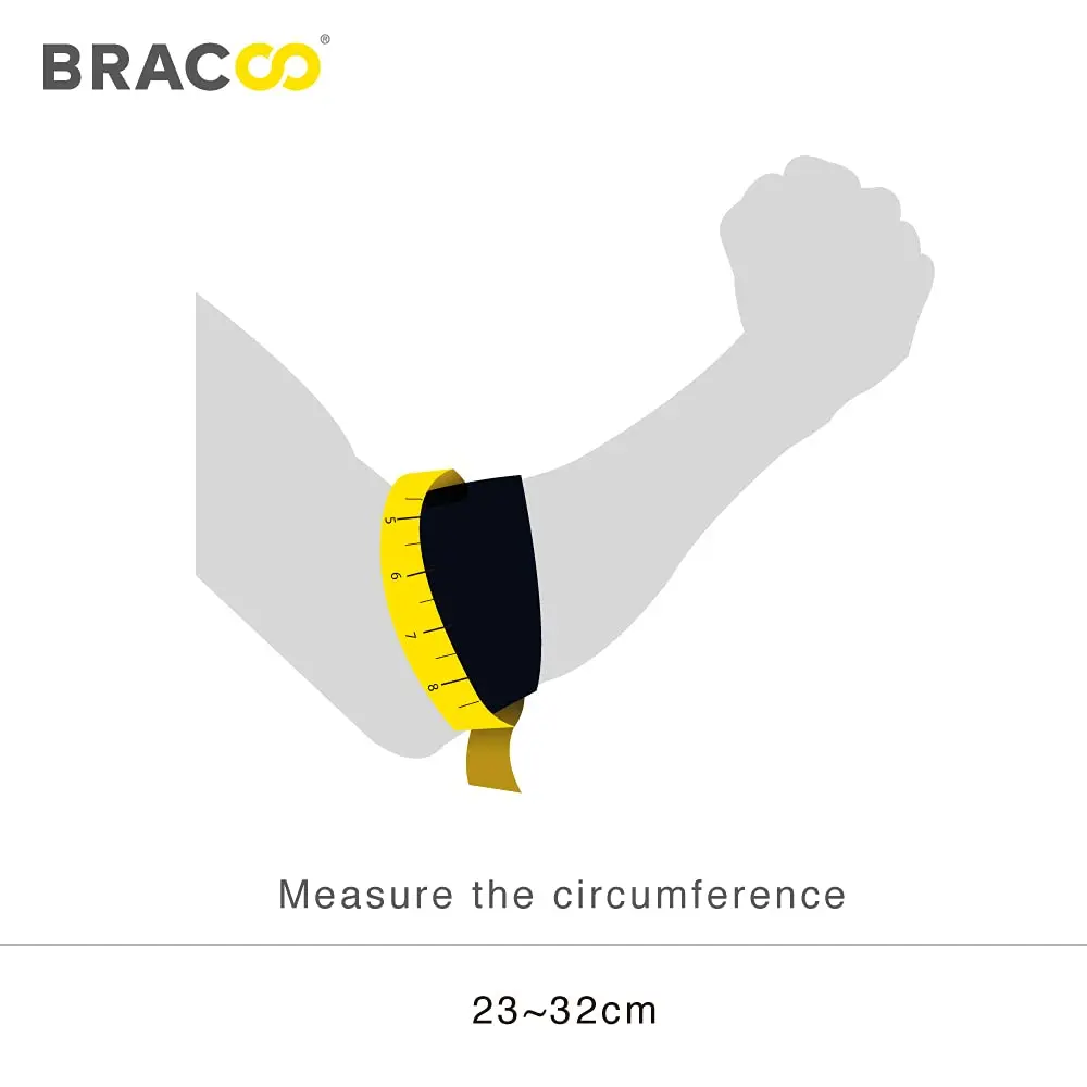 Bracoo Tennis Elbow Brace for Men and Women | Adjustable Forearm Compression Support 23-32 cm - view 6