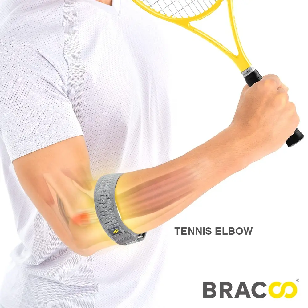 Bracoo Tennis Elbow Brace for Men and Women | Adjustable Forearm Compression Support 23-32 cm - view 3