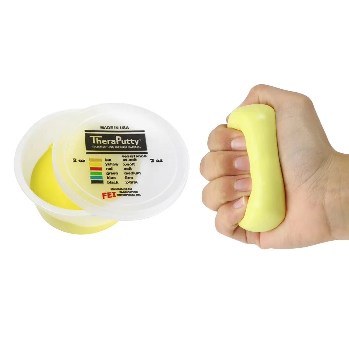 CanDo Theraputty Plus Hand Exercise Putty, 2oz (57g) X-Soft | Hand Stretches for Rehab & Grip Strengthening - main product image