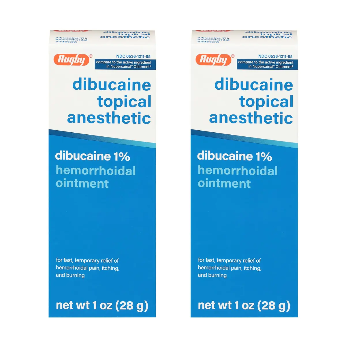 RUGBY LABORATORIES Dibucaine Hemorrhoid Ointment 1% | Fast-Acting Relief for Pain & Itching (70-120 chars) - main product image