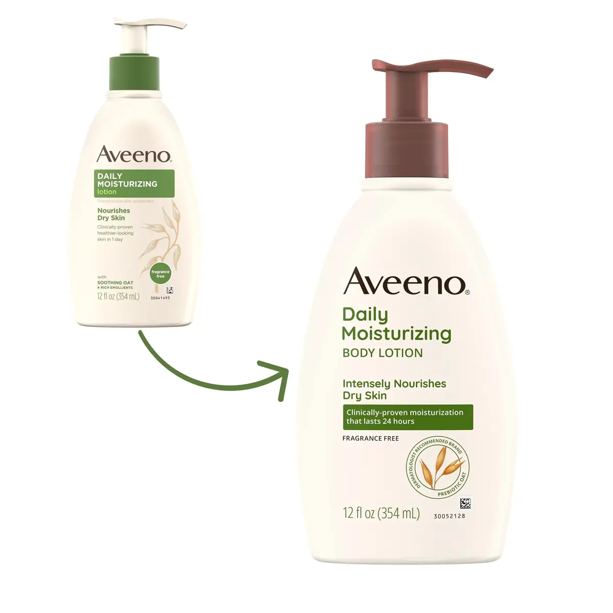 Aveeno Daily Moisturizing Body Lotion with Soothing Oat 355ml (12 Fl Oz) | Dermatologist Recommended for Dry Skin - view 2