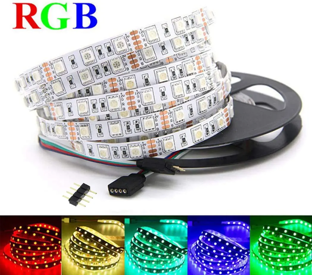 econoLED 12V RGB LED Strip Lights, 16.4ft/5m, Multi-Colors | Color Changing, Non-Waterproof - view 5