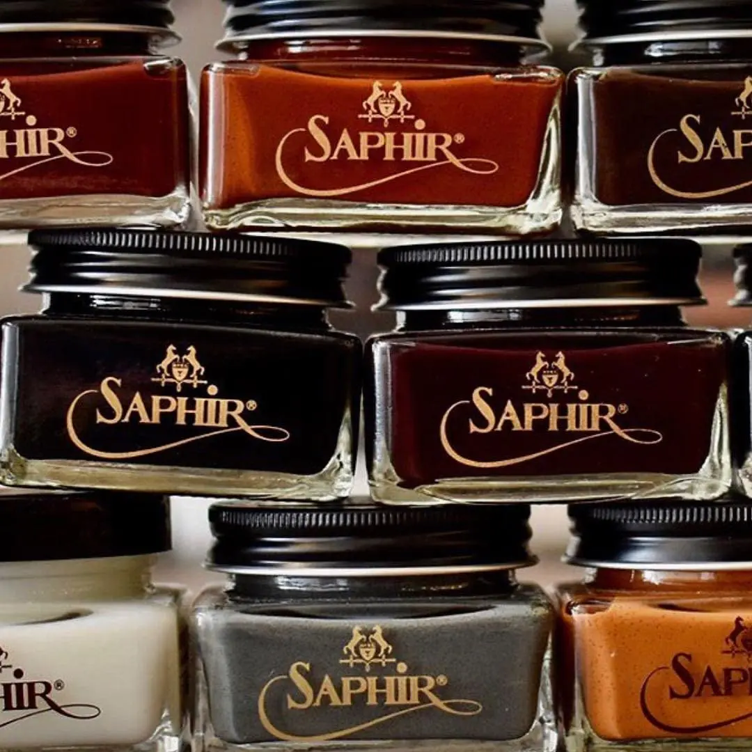SAPHIR Pommadier Cream 75ml | Natural Leather Shoe Polish & Conditioner for Boots, Handbags - Cognac - view 5
