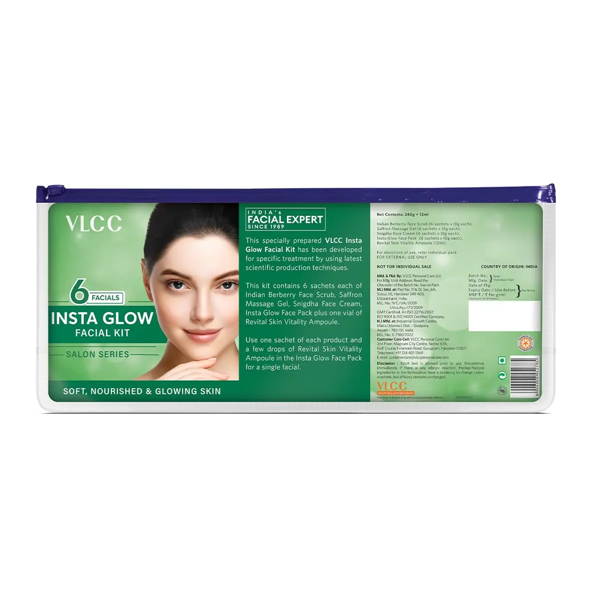 VLCC Salon Series Instaglow Facial Kit 240gm (6 Facials) | Instant Radiance for Special Occasions - main product image