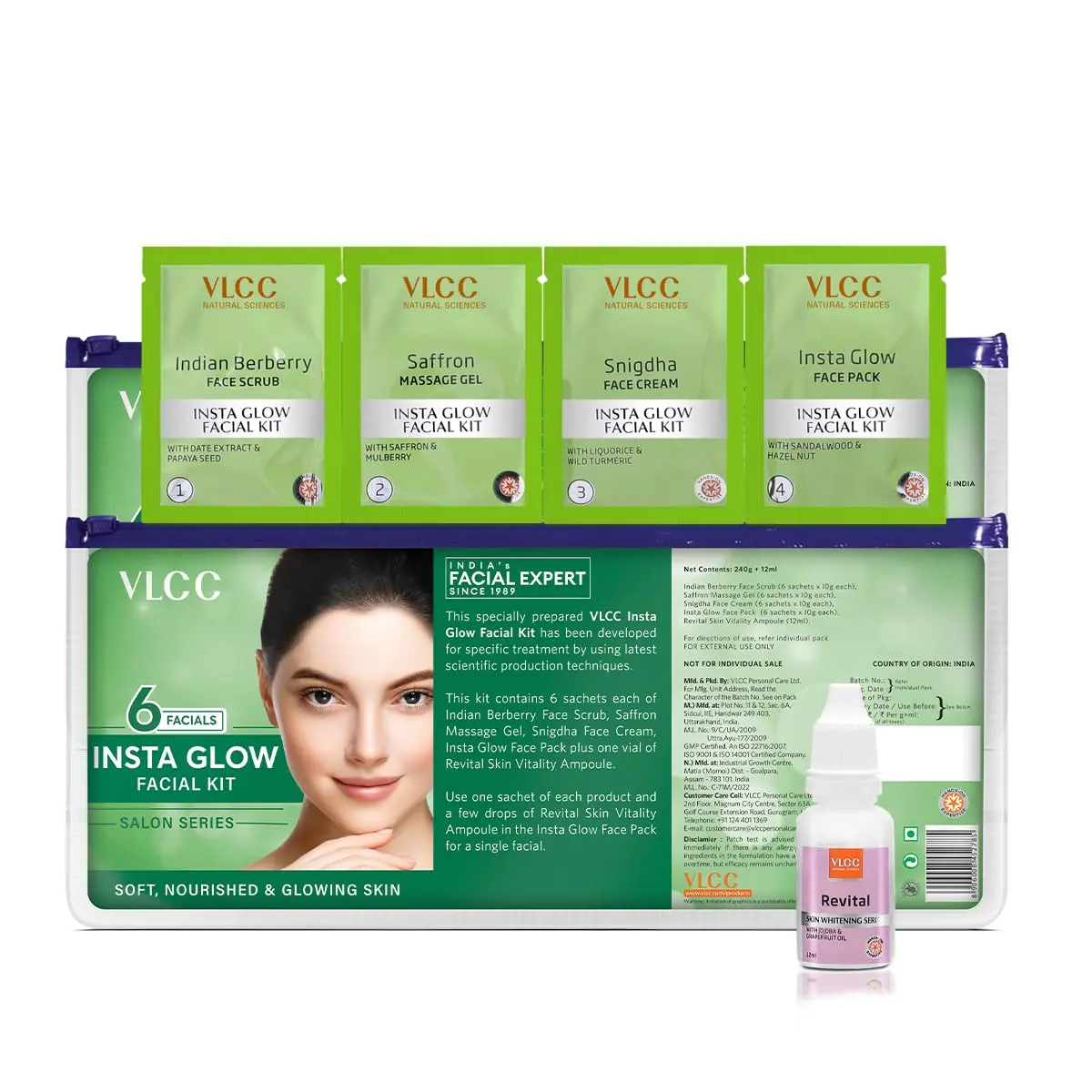 VLCC Salon Series Instaglow Facial Kit 240gm (6 Facials) | Instant Radiance for Special Occasions - view 3