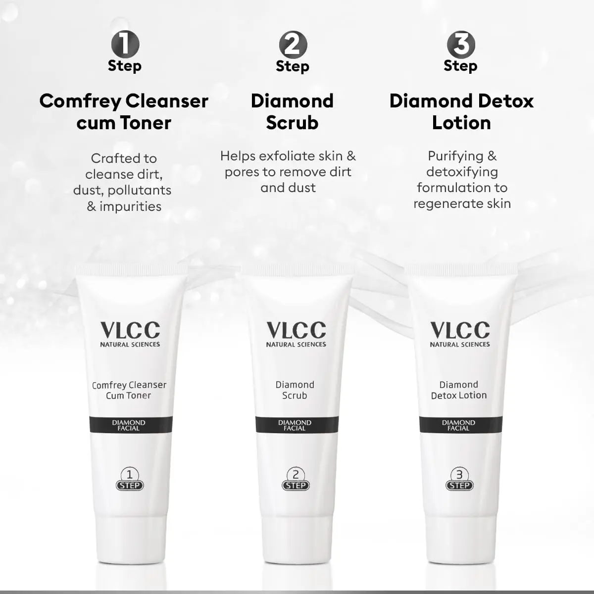 VLCC Diamond Polishing Facial Kit 180g (6.35 oz) | Professional Saloon Series - view 5