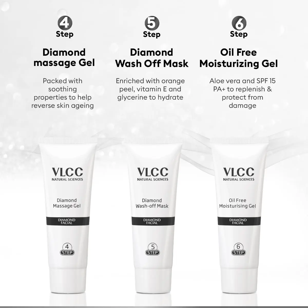 VLCC Diamond Polishing Facial Kit 180g (6.35 oz) | Professional Saloon Series - view 6