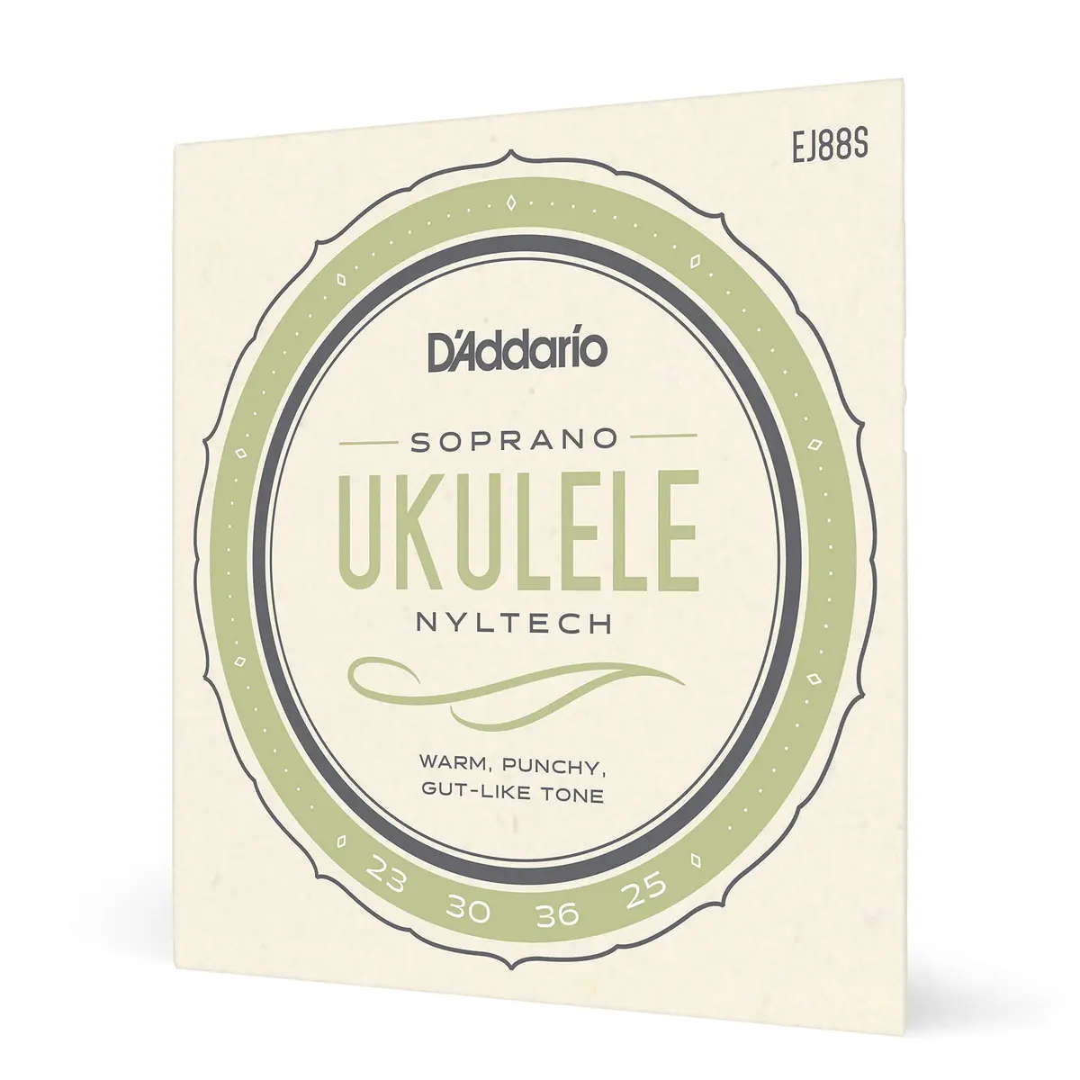 D'Addario Nyltech Soprano Ukulele Strings EJ88S (4-String Set) | Bright Tone & Tuning Stability - main product image