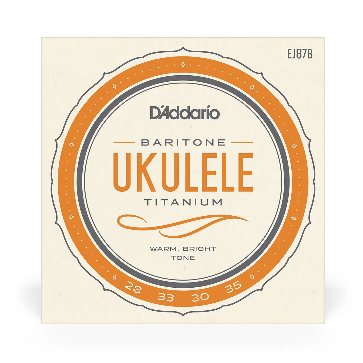 D'Addario Titanium Baritone Ukulele Strings EJ87B (4-String Set) | Bright, Projecting Tone - view 2