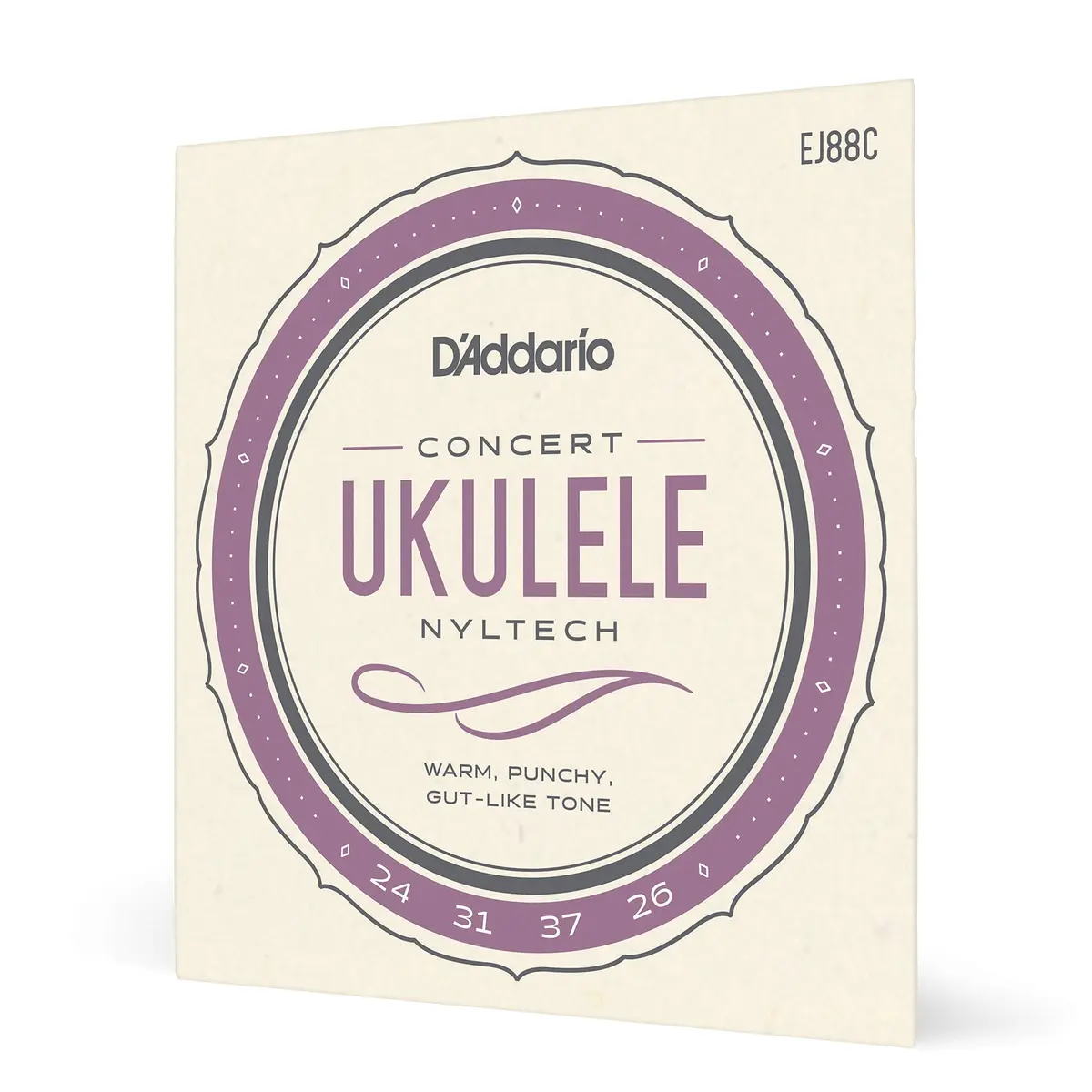 D'Addario Nyltech Concert Ukulele Strings EJ88C (4-String Set) | Bright Tone, Warm Playability, Tuning Stability - main product image