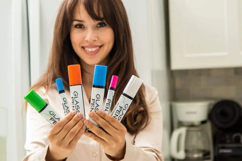 Rainbow Chalk Markers Limited Glass Pen Window Marker Red Fine Tip 5mm (0.2 in) | Non-Toxic Water-Based Ink - view 4