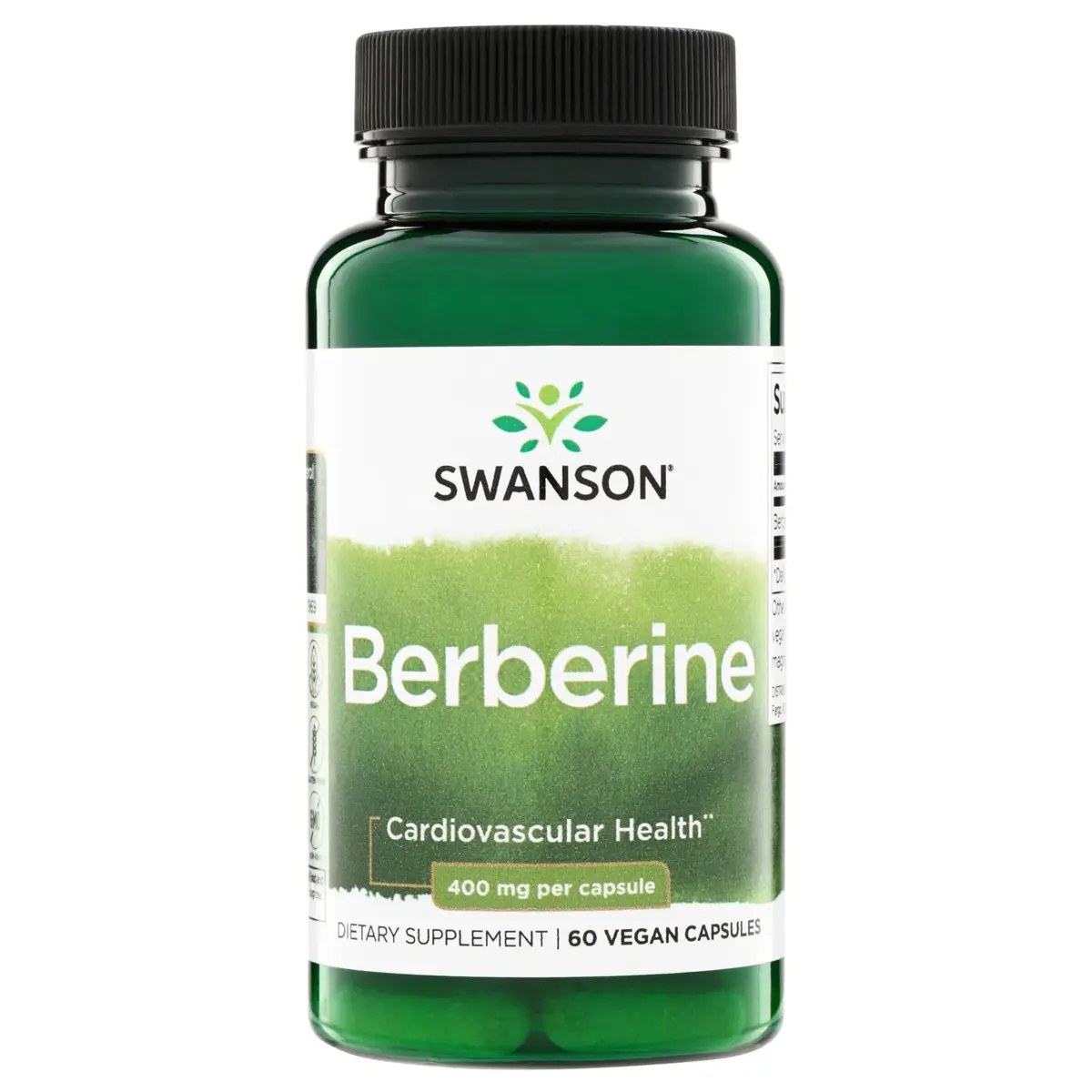 Swanson Berberine HCl Metabolic Health 400 mg 60 Vegan Capsules | Supports Cardiovascular & Metabolic Health - main product image