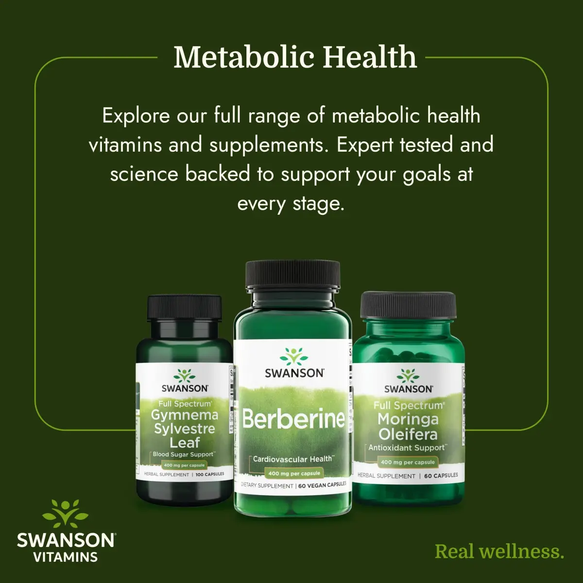 Swanson Berberine HCl Metabolic Health 400 mg 60 Vegan Capsules | Supports Cardiovascular & Metabolic Health - view 6